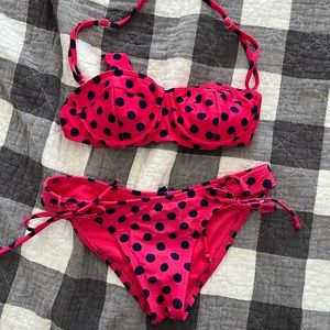 Pink Polka Dot Bikini Small